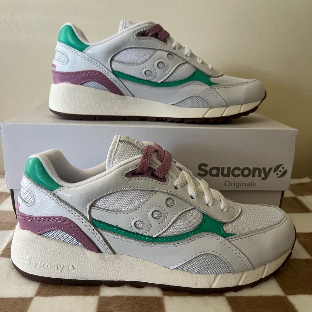 Saucony Shadow 6000 Sneakers White/Aqua S60772-1 Women’s Size 7.5 BNIB